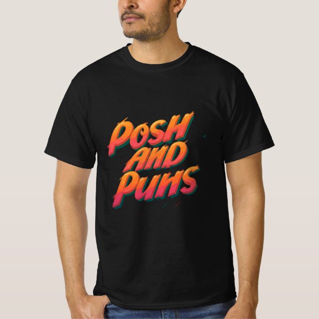 Camiseta "Posh e Puns - Testemunha e Na moda (Frente)