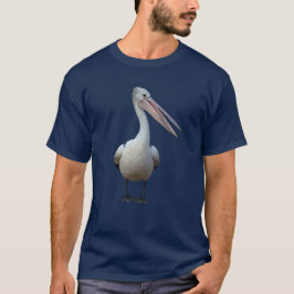 Camiseta Posição cinzenta do pelicano. Isolado em um