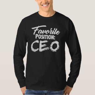 Camiseta Posição Favorita Ceo Feminista Apoderada Chefe Fli