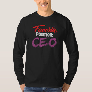 Camiseta Posição Favorita Ceo Feminista Apoderada Chefe Fli