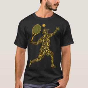 Camiseta Posições de Tênis Jogador Bolas Racket Engraçado