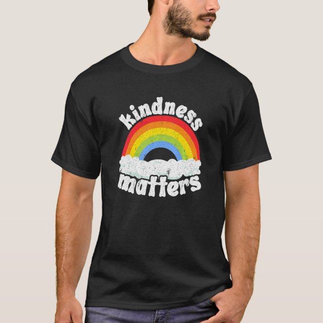 Camiseta Positive Anti Bullying Rainbow Sped Teacher Kindne (Frente)