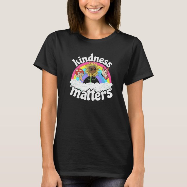 Camiseta Positive Anti Bullying Rainbow Sped Teacher Kindne (Frente)
