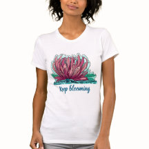 Positive motivation shirt with flower