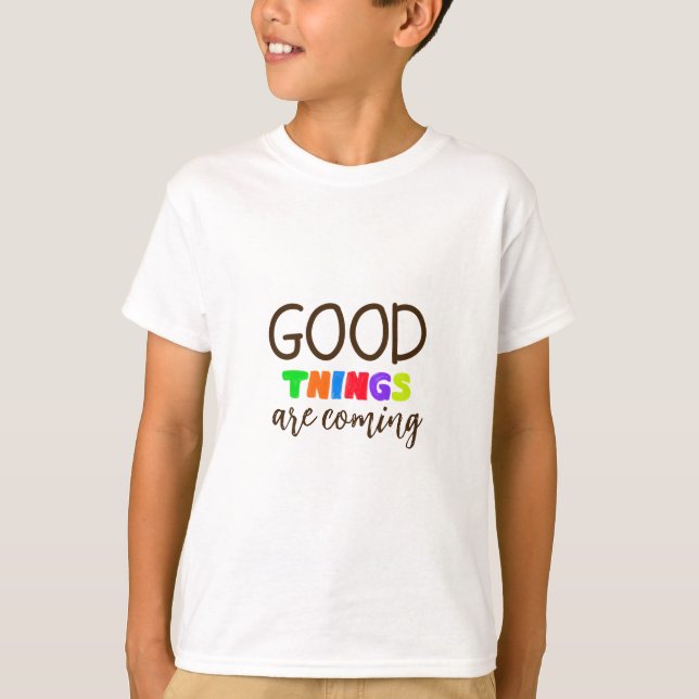 Camiseta Positive Quote, Typographic T-shirt (Frente)