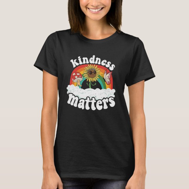 Camiseta Positive Sped Teacher Anti Bullying Rainbow Kindne (Frente)