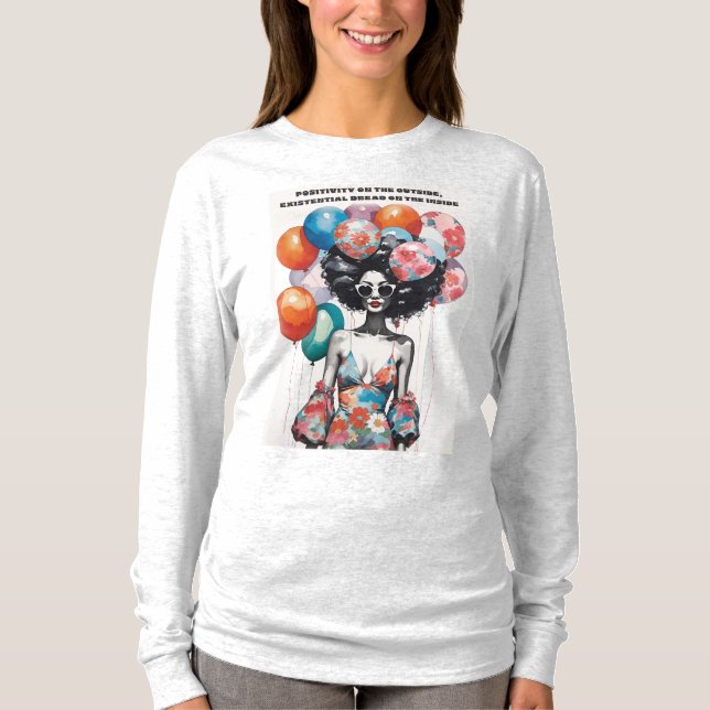 Camiseta Positividade De Fora - Engraçada (Frente)