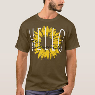 Camiseta Positividade de verão de girassol amarelo