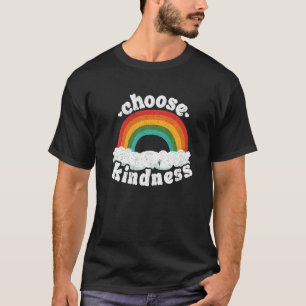 Camiseta Positivo Anti-Bullying Rainbow Peace Hippie Escolh