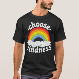 Camiseta Positivo Anti-Bullying Rainbow Peace Hippie Escolh