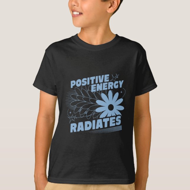 Camiseta Positivo, energia emite aspas positivas Inspirati (Frente)