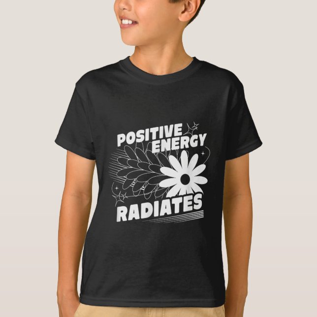Camiseta Positivo, energia emite aspas positivas Inspirati (Frente)
