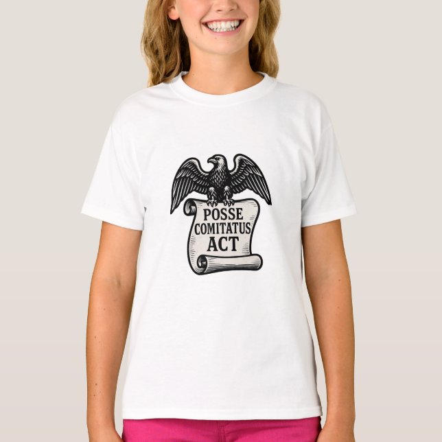 Camiseta Posse Comitatus Act Eagle Scroll (Frente)