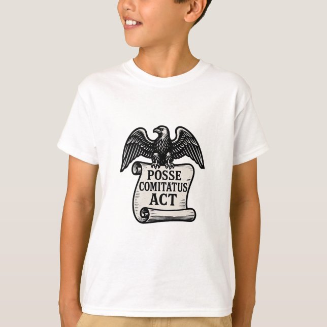 Camiseta Posse Comitatus Act Eagle Scroll (Frente)
