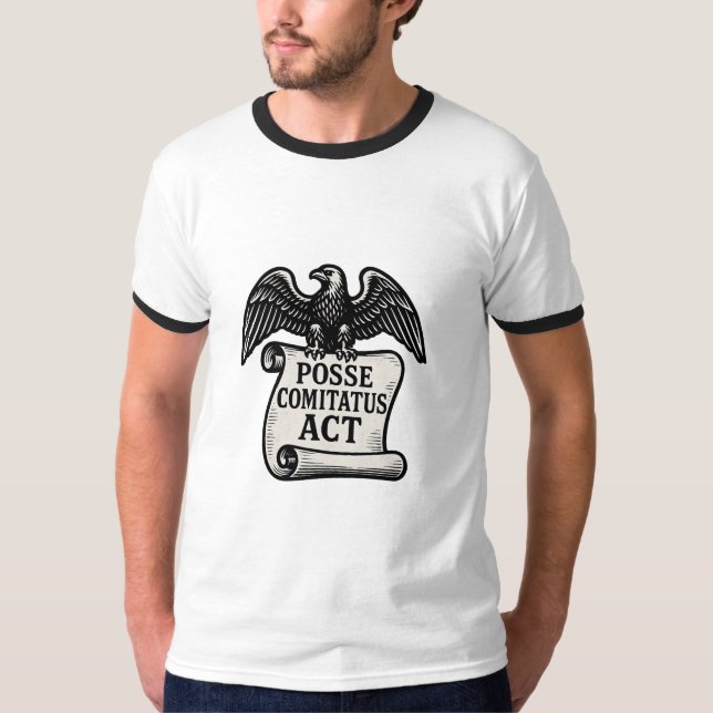 Camiseta Posse Comitatus Act Eagle Scroll (Frente)