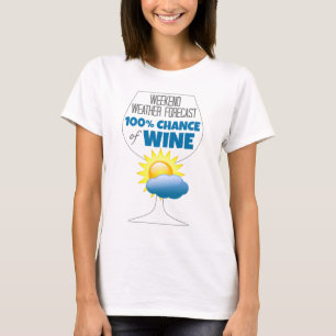 Camiseta Possibilidade ensolarada da previsão de tempo 100