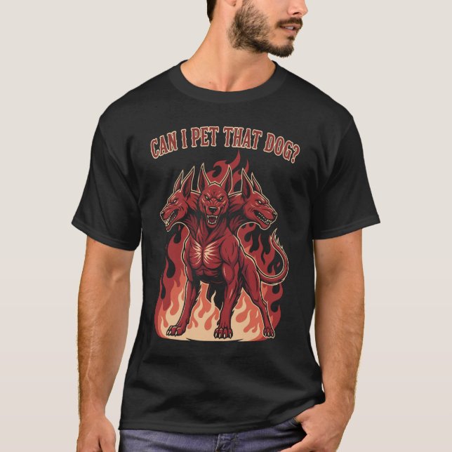 Camiseta Posso Acariciar Esse Cachorro? Cérbero (Frente)