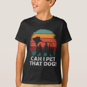 Camiseta Posso Acariciar Esse Cachorro Urso Engraçado Camin