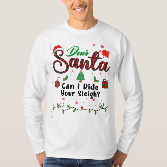 Camiseta Posso Andar Com Sua Cabeça De Dormir No Natal Quer (Frente)