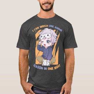 Camiseta Posso Assistir A Uma Época De Animes Em Uma Noite 