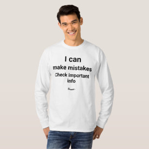 Camiseta "Posso cometer erros"