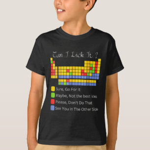 Camiseta Posso Escolher Rapazes Estudantes De Mesas Periódi