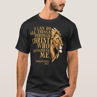 Camiseta Posso Fazer Todas as Coisas Leão Deus Cristão