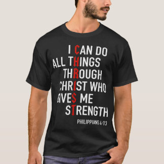 Camiseta Posso fazer todas as coisas por meio de Cristo Deu
