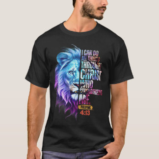 Camiseta Posso fazer todas as coisas por meio de Cristo Leã