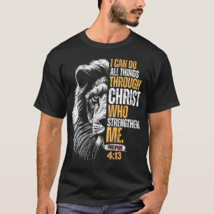 Camiseta Posso fazer todas as coisas por meio de Cristo Leã