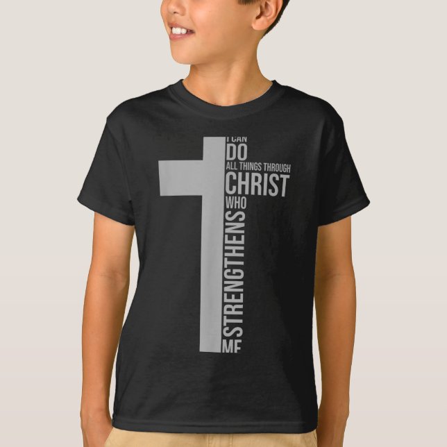 Camiseta Posso fazer todas as coisas por meio de Cristo que (Frente)