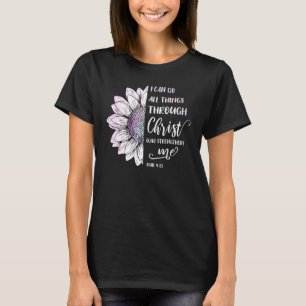 Camiseta Posso Fazer Tudo Através Da Bíblia Phil 413.