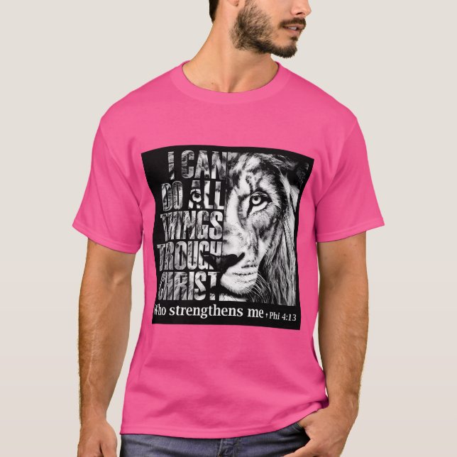 Camiseta Posso Fazer Tudo Através De Cristos Que Se Fortale (Frente)