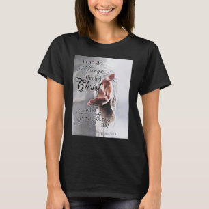 Camiseta Posso Fazer Tudo Através De Cristos Que Se Fortale