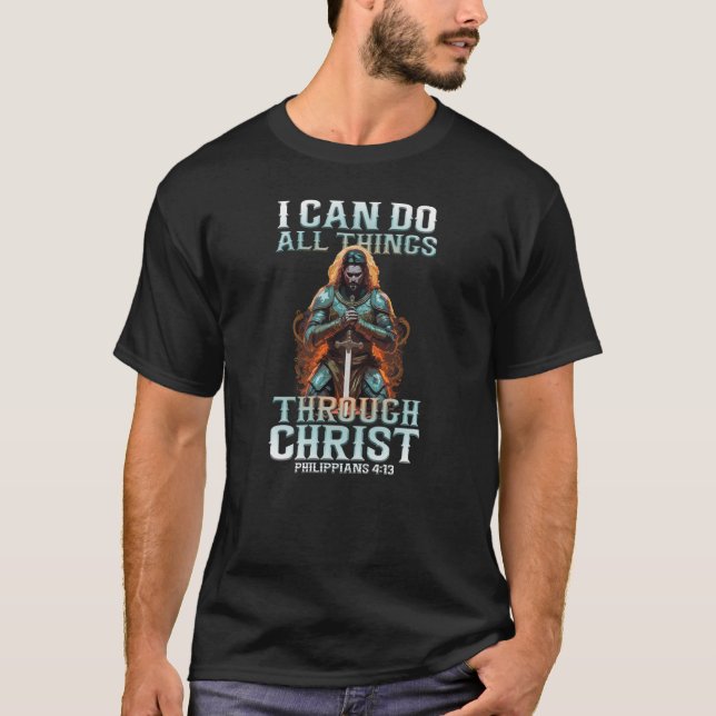 Camiseta Posso Fazer Tudo Através Do Cristo (Frente)