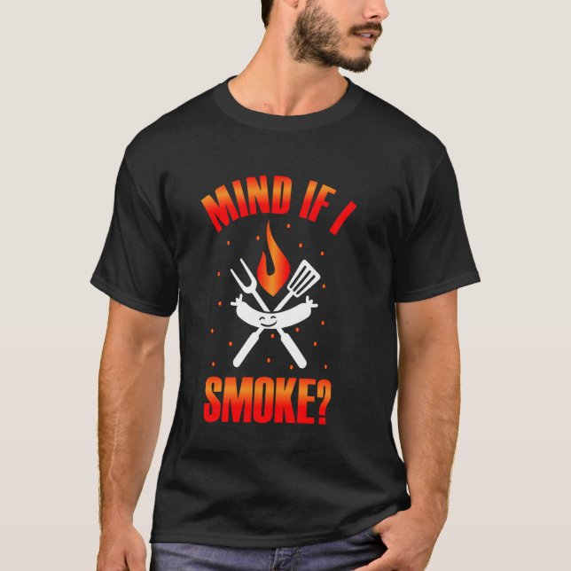 Camiseta Posso fumar Churrasco Churrasco Grelhar Chef Grelh (Frente)