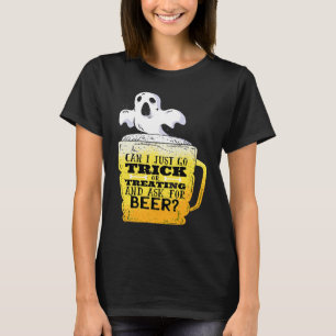 Camiseta Posso ir pedir doces ou travessuras e pedir cervej