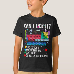Camiseta Posso Lamber a Tabela Periódica Engraçado Ciência