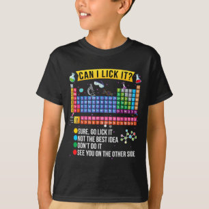 Camiseta Posso Lamber Tabela Periódica Engraçado Ciência Qu