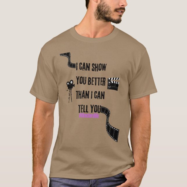 Camiseta Posso mostrar-te melhor do que posso dizer-te rapa (Frente)