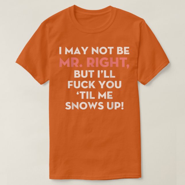 Camiseta Posso Não Ser O Sr. Certo, Mas Vou Falar Com Você  (Frente do Design)