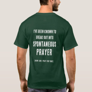 Camiseta Posso Orar Por Você Oração Espontânea Verde