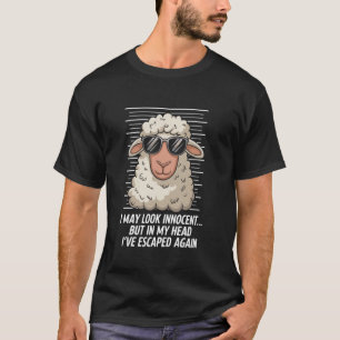 Camiseta Posso Parecer Calmo mas na Minha Cabeça Carneiros