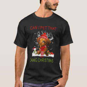 Camiseta Posso Pôr Aquele Dawg Engraçado De Natal Weiner