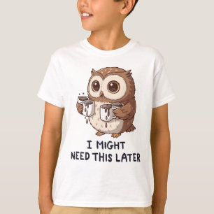 Camiseta Posso Precisar de Café Mais Tarde - Humor Divertid