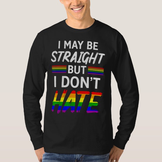 Camiseta Posso Ser Hetero, Mas Não Odeio Apoiar Lgbt P (Frente)