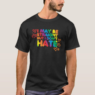 Camiseta Posso ser Hetero, mas não odeio o Orgulho.
