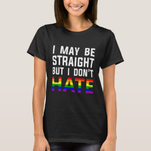 Camiseta Posso ser Hetero, mas não odeio o Orgulho de Ally