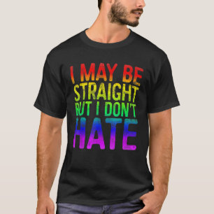 Camiseta Posso ser Hetero, mas não odeio o orgulho LGBT.