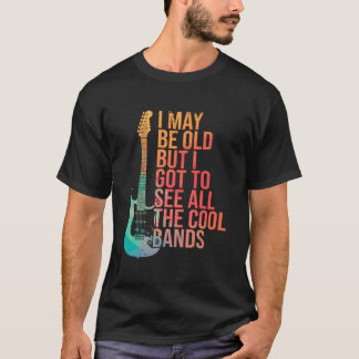 Camiseta Posso Ser Velho, Mas Eu Vi Todas As Bandas Violão